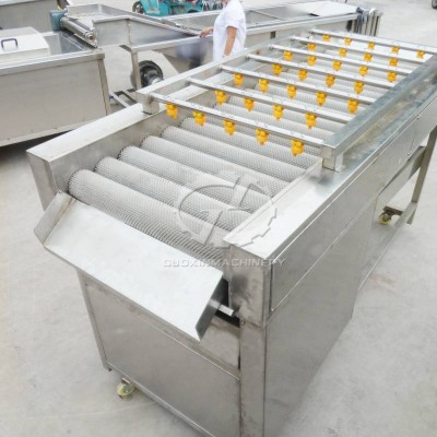 Industrial Fruit Root Vegetable Brush Cleaning Machine Date Cleaner Ginger Peeler Cassava Washing Line Potato Peeler