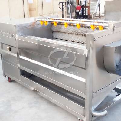 Large production potato washing peeling machine/industrial vegetable washer